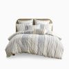 Cotton Printed Duvet Cover Set with Chenille