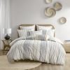 Cotton Printed Duvet Cover Set with Chenille