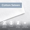 6 Piece Cotton Sateen Duvet Cover Set