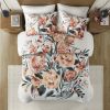 3 Piece Floral Cotton Duvet Cover Set