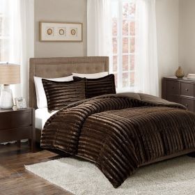 Faux Fur Comforter Mini Set (Color: as Pic)