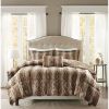 4PC Faux Fur Comforter Set
